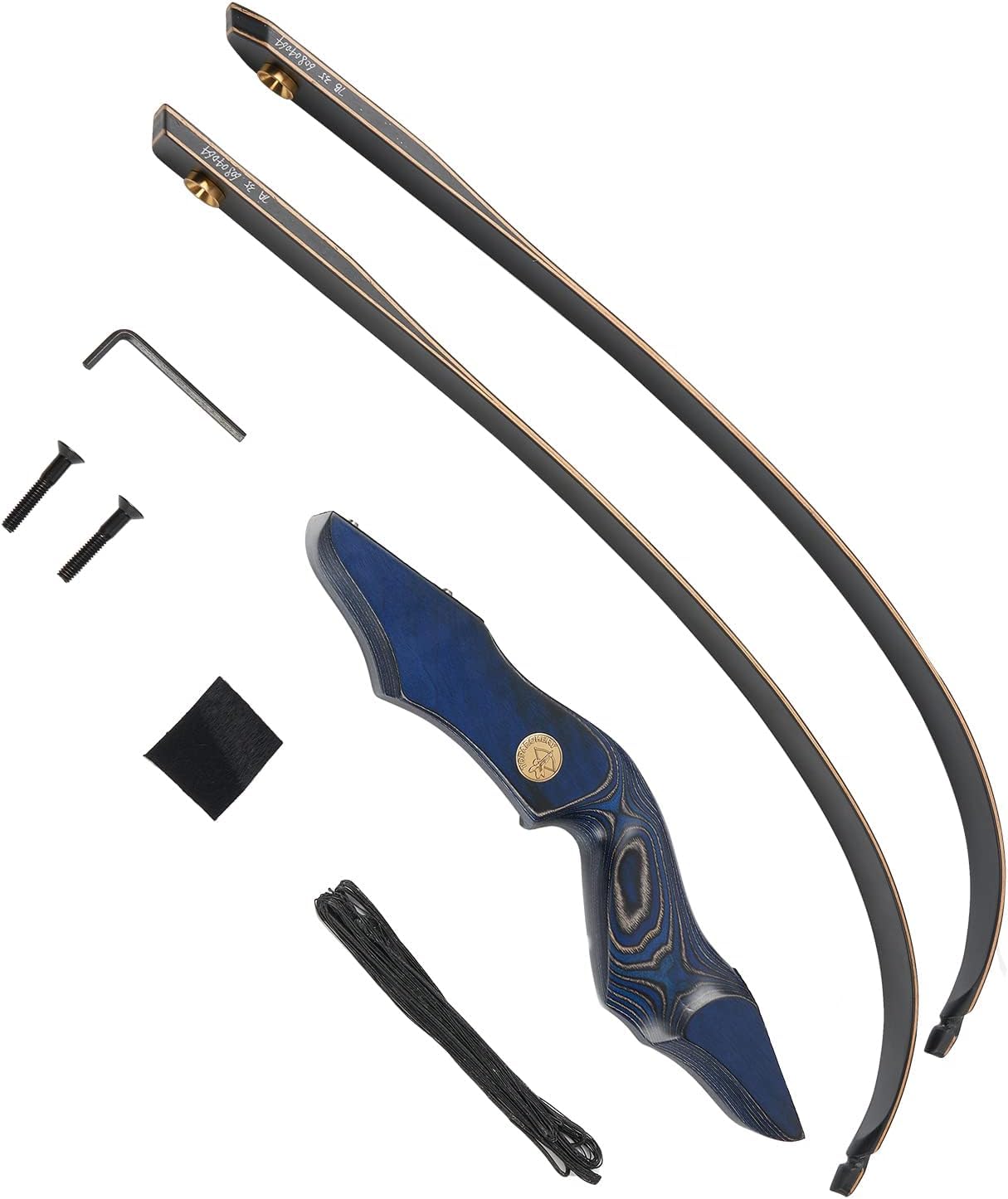 TOPARCHERY Bows 60 inch recurve Bow Wooden Archery Bow Hunting Bows for Adults Longbow-Right Hand Bow for Beginner Training Practice (35 lbs)