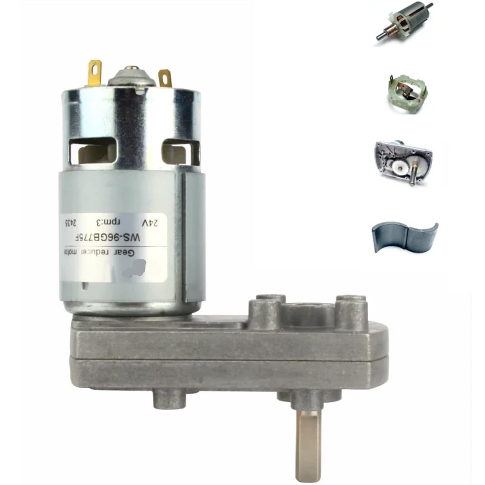 Motor Reductor 775 DC 12V 24V Alto par 100KG 3-64RPM