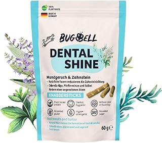 BugBell Soft Nibble Sticks for Dogs 60 g, Bad Breath & Tartar, Fat Reduced & Plant-Based, Promotes Pleasant Breath & Tartar Reduction, Chlorella, Sage, Peppermint product image