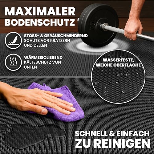 Schutzmatten Bodenschutzmatte Set Sportmatte Gymnastikmatte Puzzlematte: Puzzle Sportgeräte Matte Fitnessmatte Turnmatte Unterlegmatte Bodenmatte Sport Mat Trainingsmatte Gummimatte Yogamatte Fitness