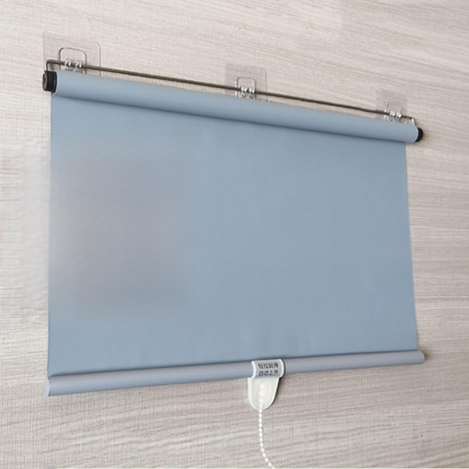 Retractable Roller Blinds,Blackout Roller Window Shades,No Drilling Privacy Screen,32cm 45cm 60cm 85cm 100cm Wide,Roll up Spring Window Blinds,Grey-W60*H200cm(24 * 79in)