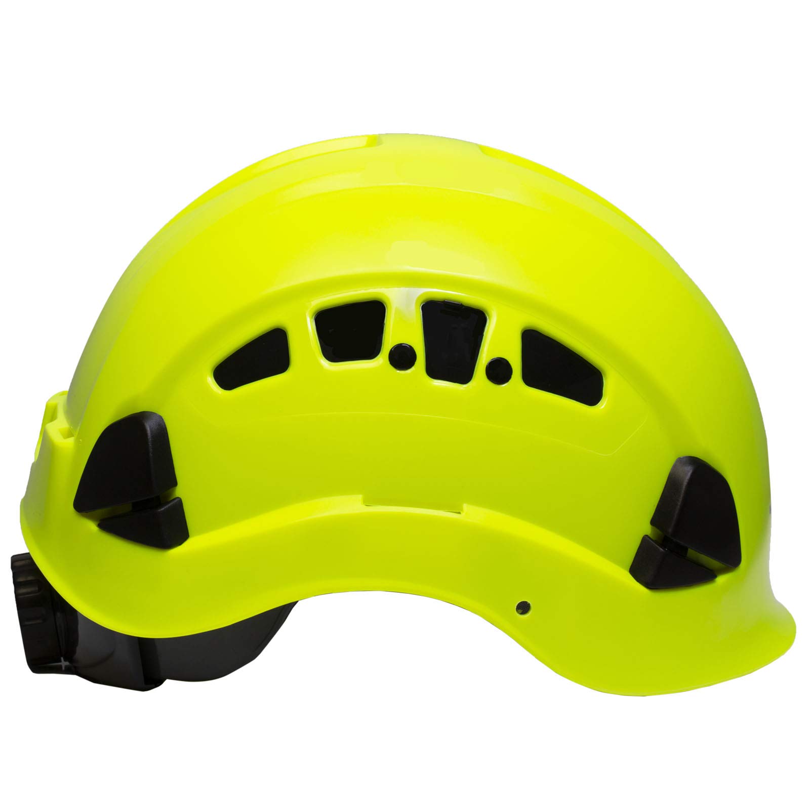PPE by JORESTECH - ABS Work-At-Height and Rescue twardy kapelusz szczelinowy wentylowany kask z regulowaną grzechotką 6-punktowe zawieszenie ANSI Z89.1-14 (Lime)