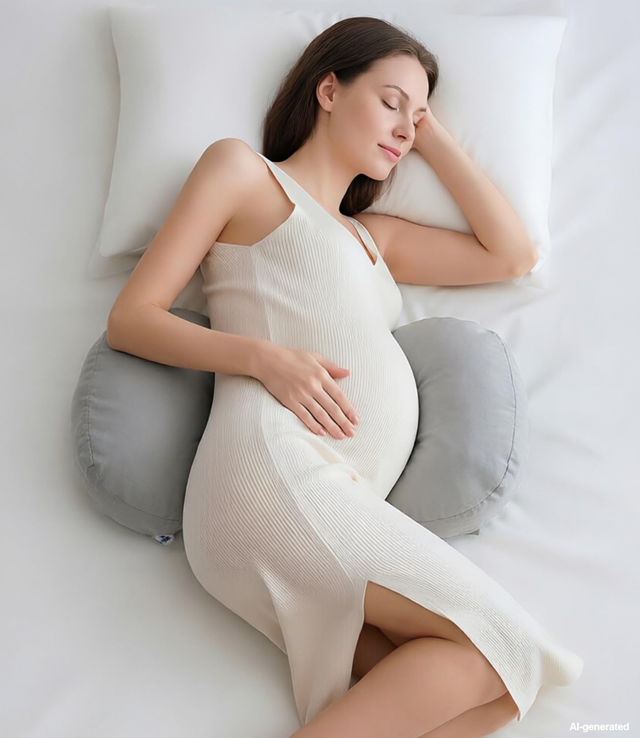 Pregnancy Pillow for Sleeping, Portable Adjustable Travel Wedge Pillow with Removable Washable Cover – Comfort Maternity Pillow for Pregnant Women to Improve Sleep & Reduce Fatigue