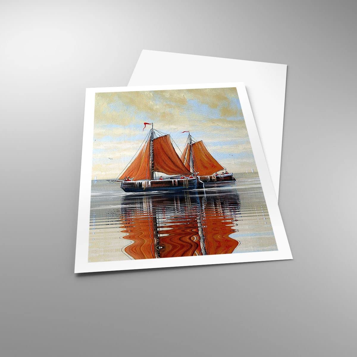 Poster - Bateaux à voile dans le port