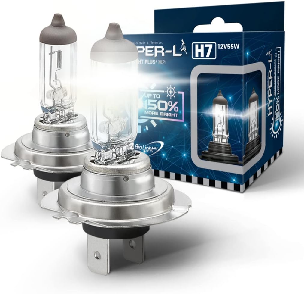 H7 Hyper-L Plus 150% brighter Fog Beam Replacement Headlight Bulbs, 2 pack