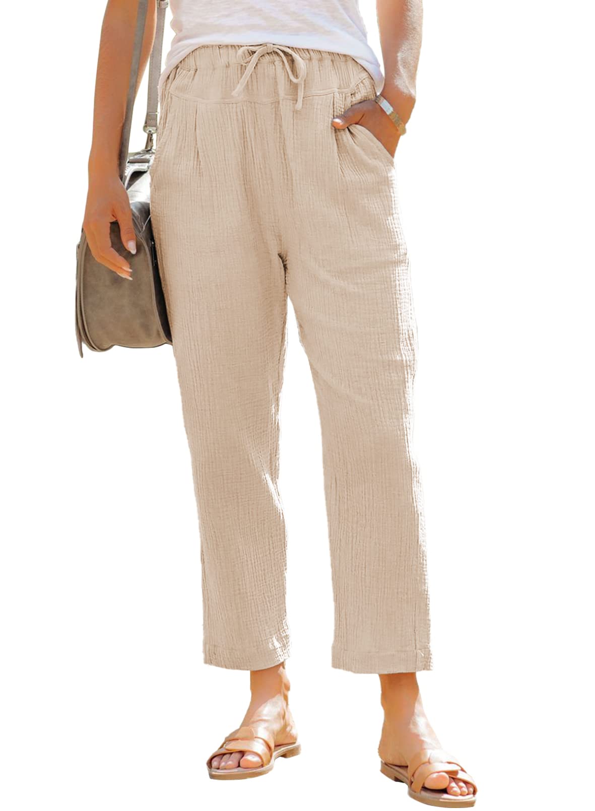 Dokotoo Women's Casual Linen Pants