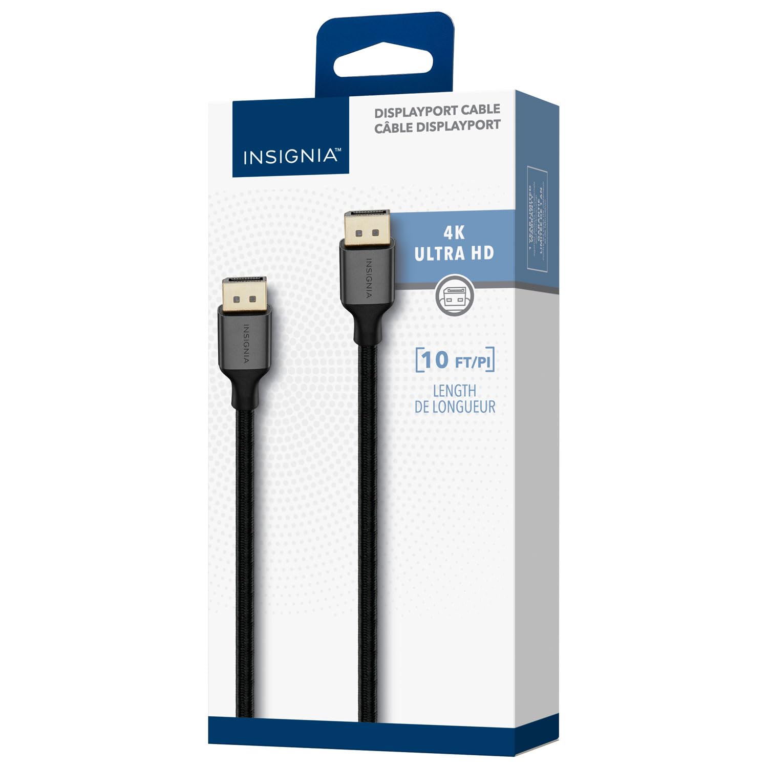 Insignia - Cavo DisplayPort da 10 m, 4 K, ultra HD, lunghezza 10 m, per portata prolungata, modello: NS-PDD1019