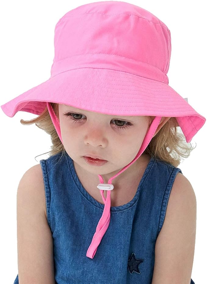 BabySunHat SolidCottonFoldable GirlHat UV Protective for Summer