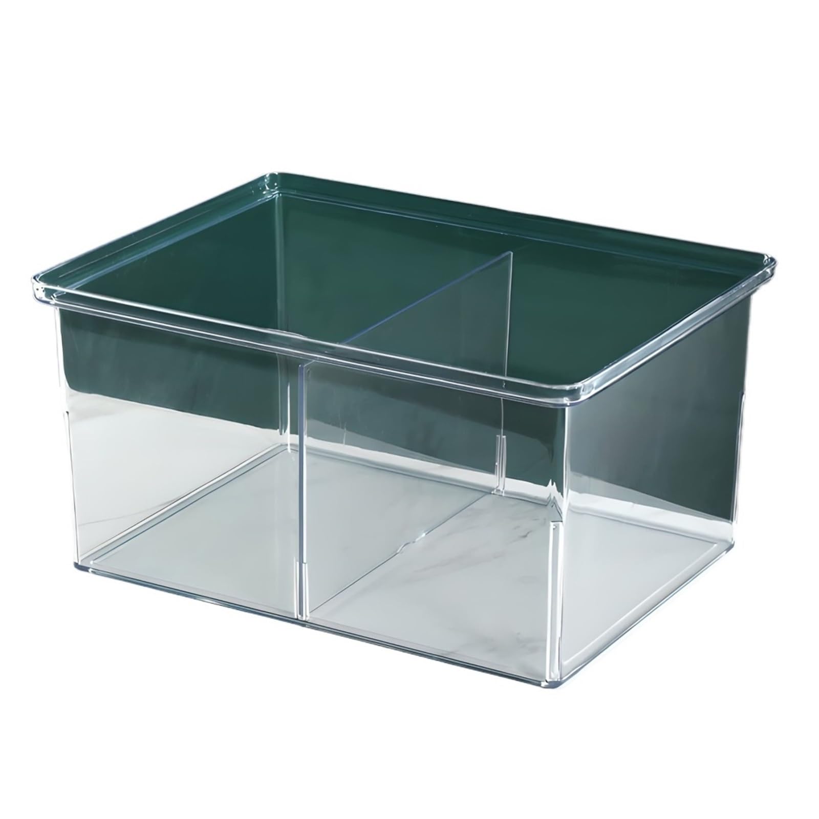 la Caja de alimentación de Reptiles, Tanque De Alimentación Transparente con Partición Terrario Habitat 36x26x20CM