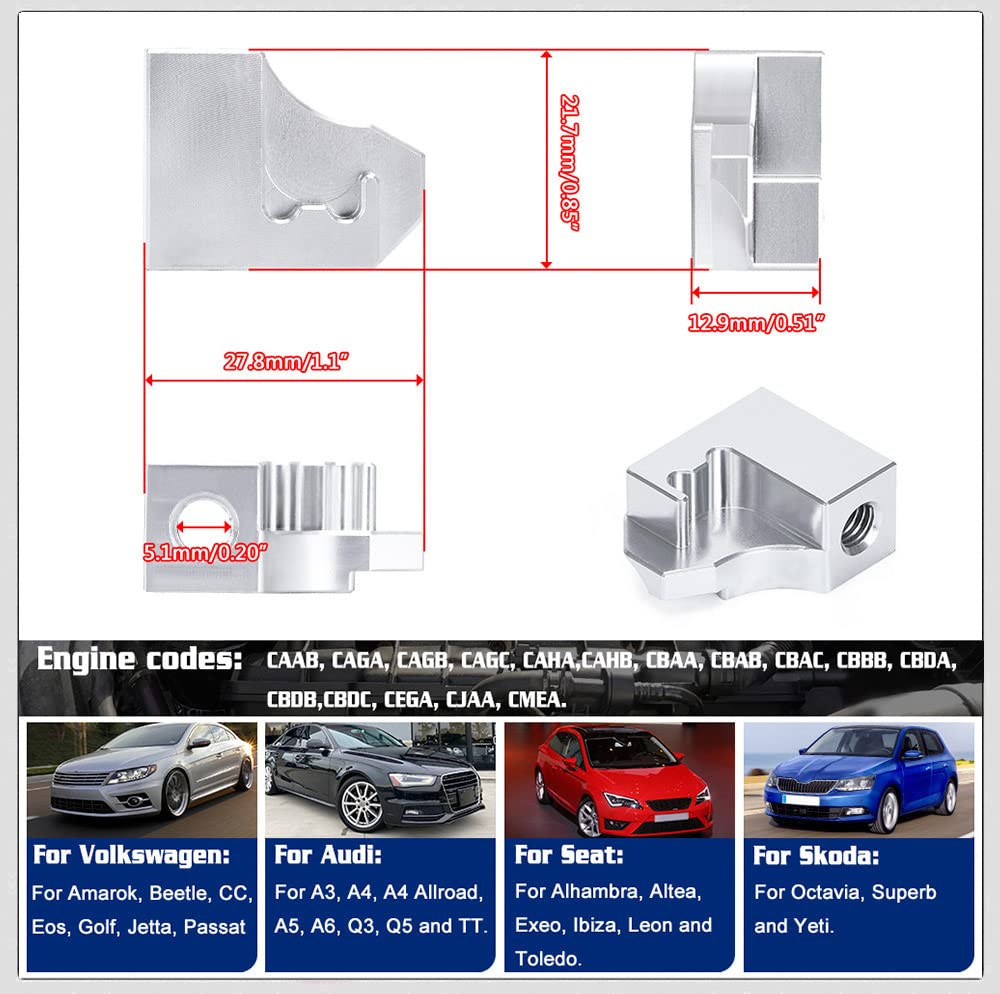 Kit De Réparation Actionneur Volet Collecteur - 2 Supports En Acier Inox - Pour Audi/VW 2.7TDI 3.0TDI 2005-2009 - 2
