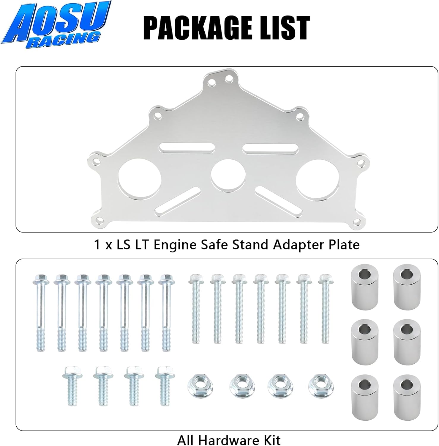 Engine Safe Stand Adapter Plate Compatible with Chevy LS LT Engines LS1 Duramax BBC SBC 4.8 L 5.3L 6.0L LS7 LQ4 LM7 L96 Heavy Duty Support