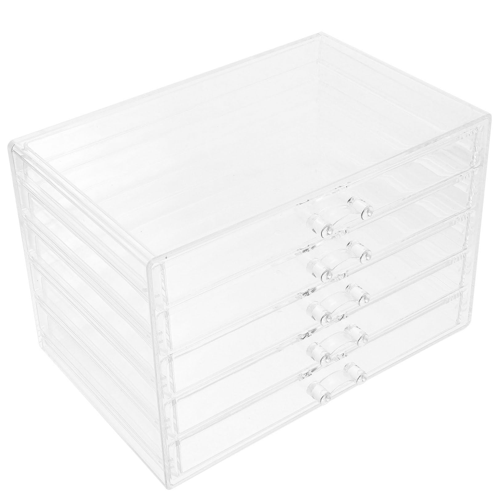 Happyyami Organizador de Maquillaje Acrílico con 5 Cajones Versátil y Fácil de Limpiar para Decoración de Escritorio y Almacenamiento de Cosméticos