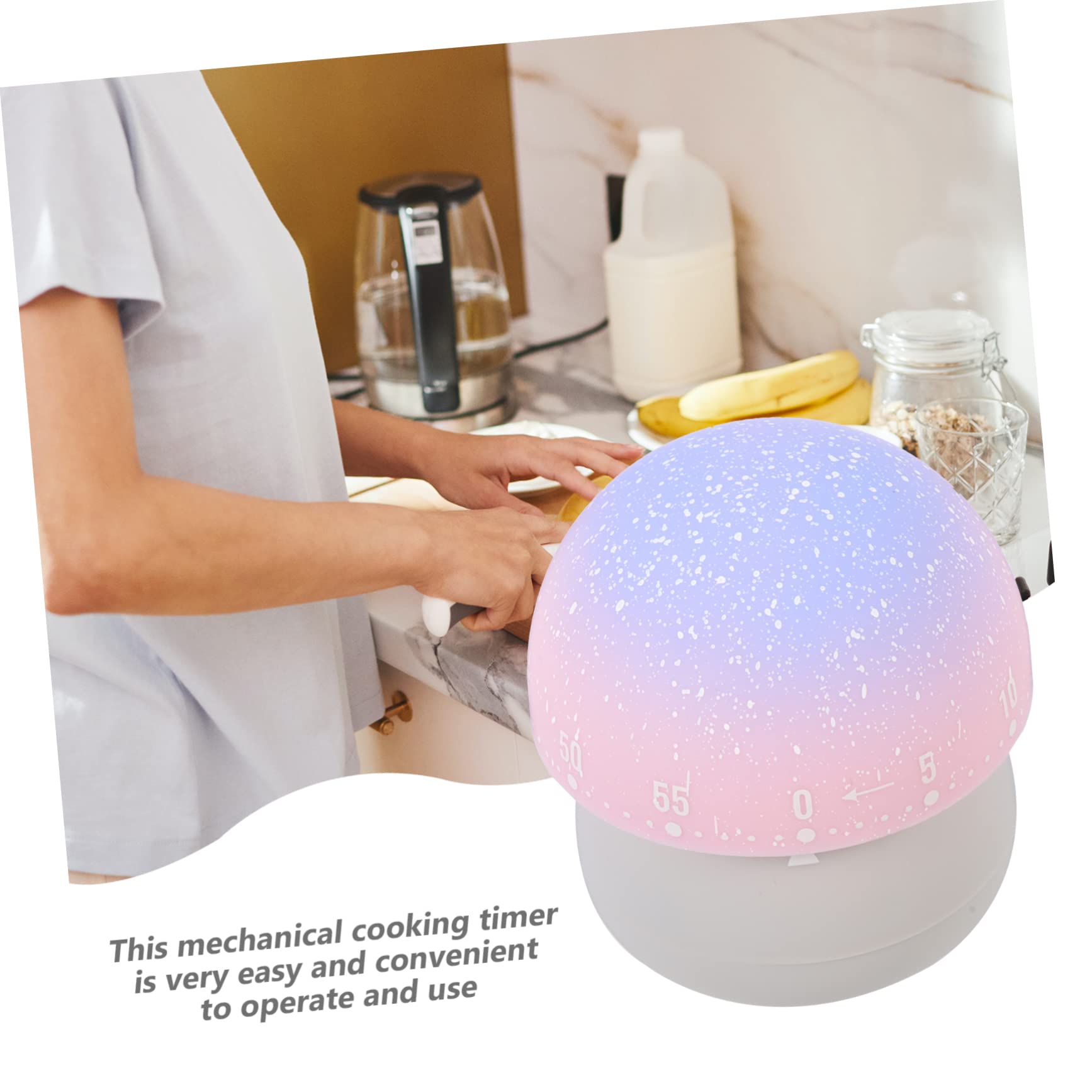 Alipis 2pezzi Timer Meccanico Per Timer Retro Grigio Per e Del Per Frittura e Bollitura