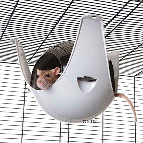 Hamac suspendu Sputnik à suspendre au sol pour rats, hamster, souris, gerbilles (taille L, 29 x 26 x 19 cm)