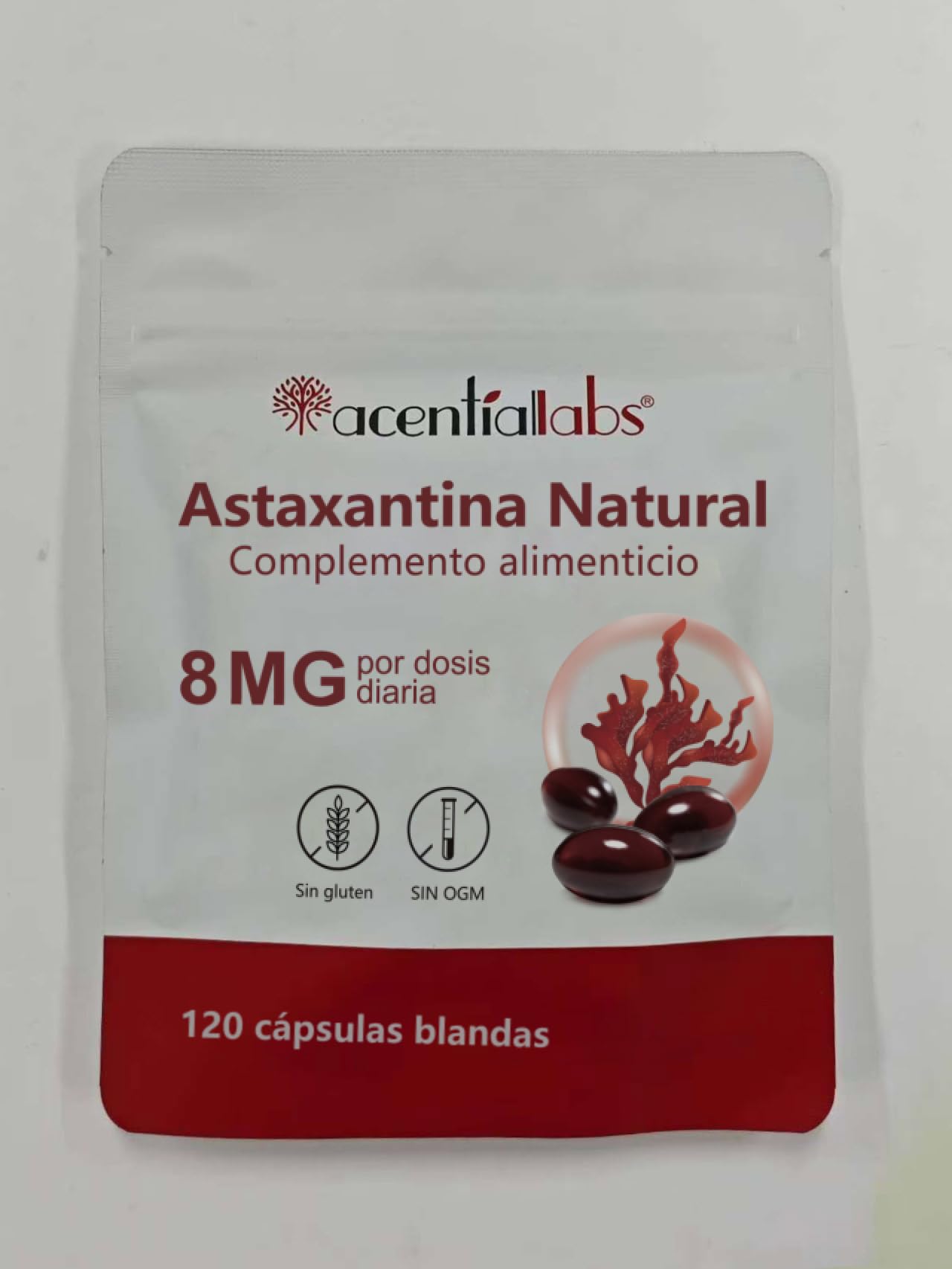 Astaxantina 12 mg, 120 Softgel per 4 Mesi | Integratore Antiossidante Premium | Da Microalghe Fresche | Tripla Forza, Facili da Deglutire
