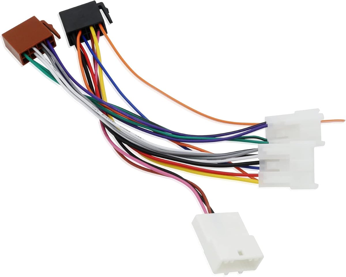16Pin ISO Stereo Radio Wire Adapter for Toyota No JBL | Car Radio Wiring Harness SWC Connector Compatible with Toyota Camry RAV4 Corolla Yaris Land Cruiser Factory Stereo Plugs