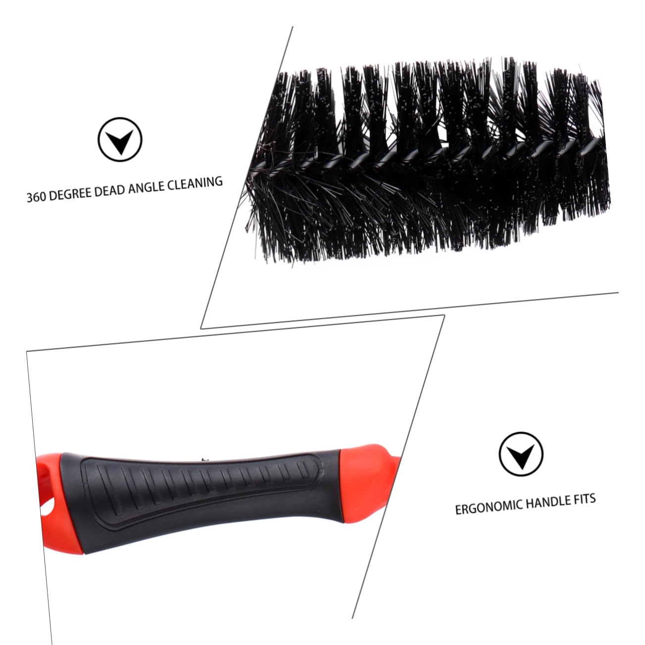 Hemobllo 3 Set Set Spazzole Per Pneumatici Spazzola Catena Bici Detergente Per Catene Di Biciclette Kit Per La Pulizia Della Catena Della Bicicletta Nylon Rosso 2 Pezzi*3