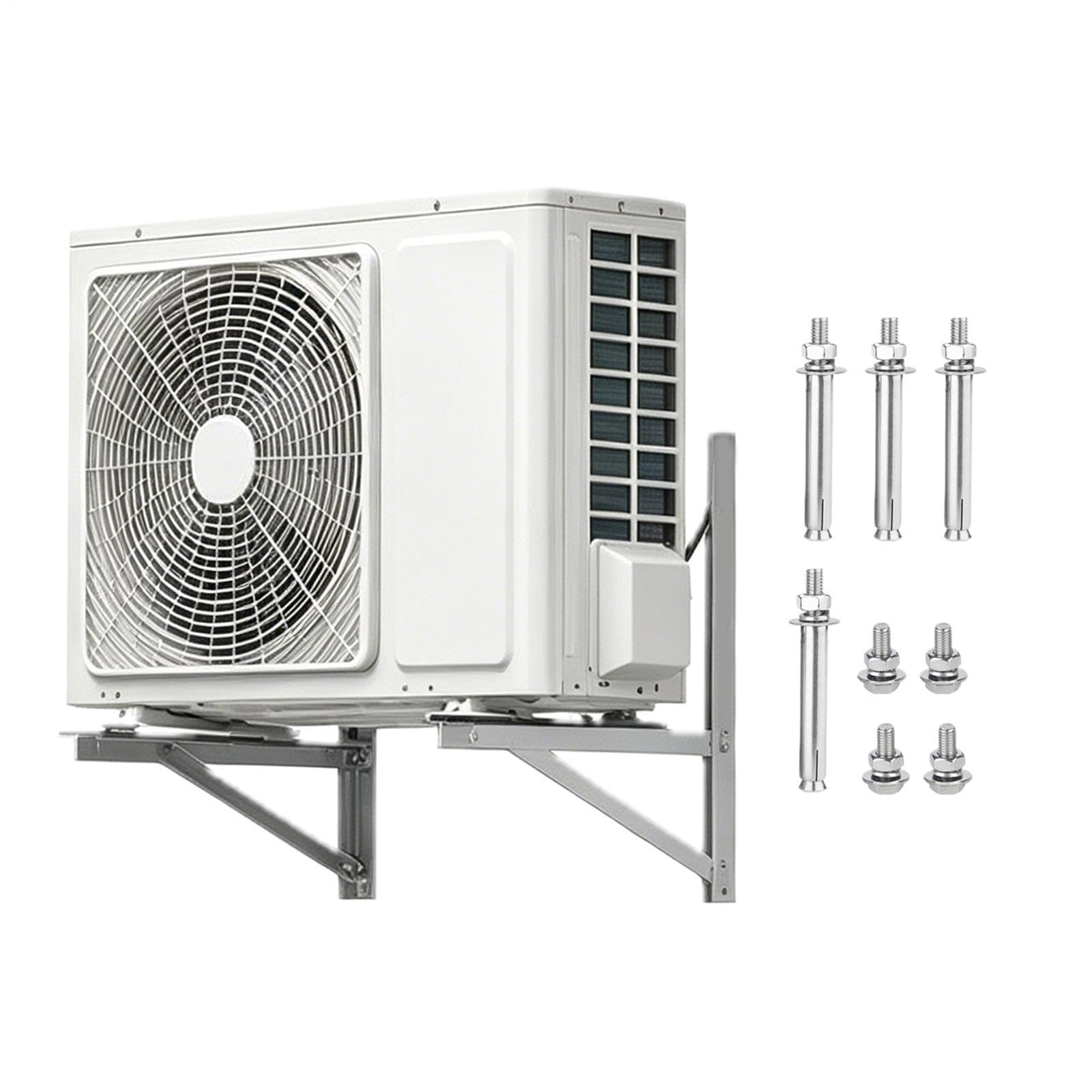 Mini Split Wandhalterung | 2 Stück Schwere Klappbare Wandhalterung - Edelstahl Klimaanlagen Stützhalterung,für Außen-Mini-Split-Klimaanlage Wärmepumpe HVAC-System