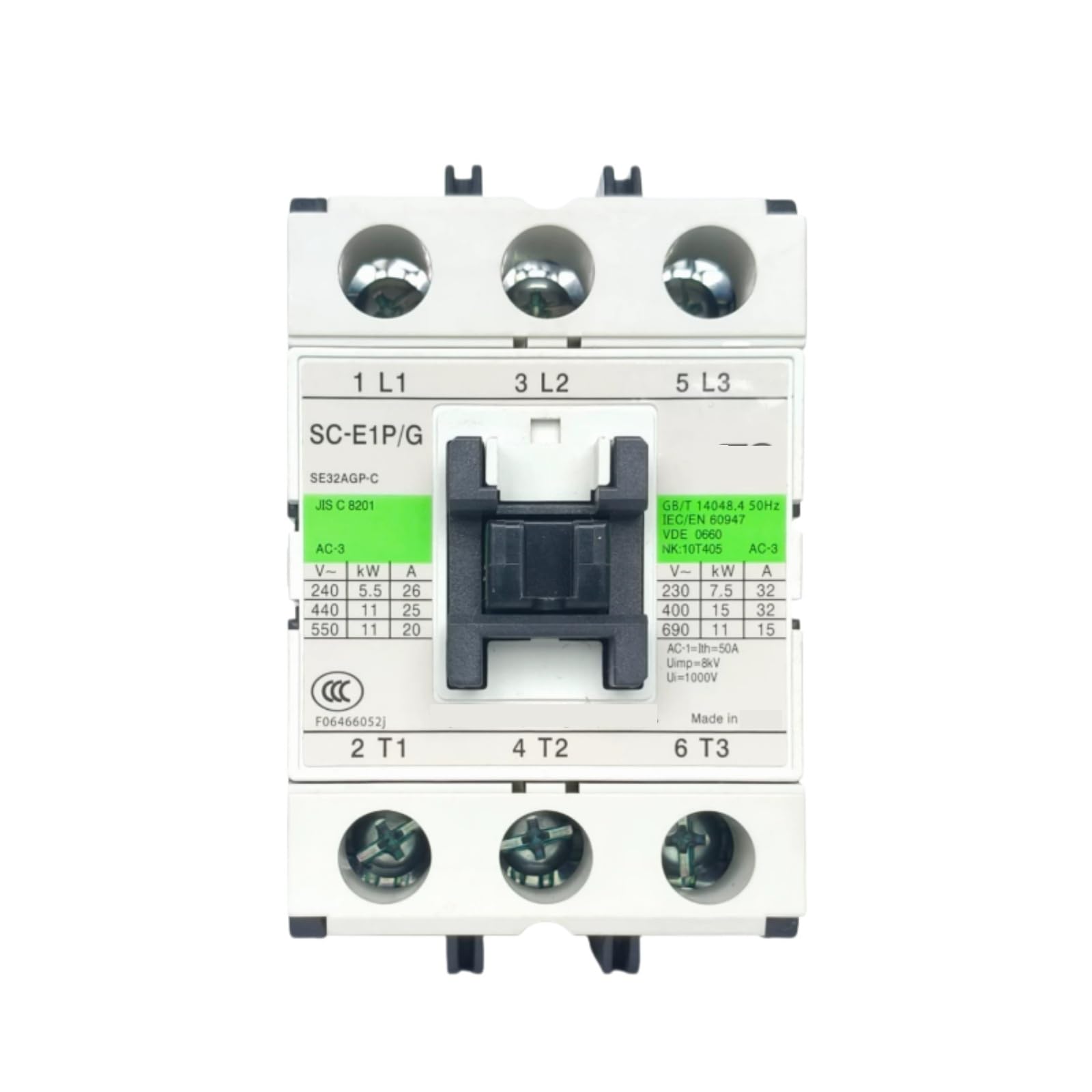 HKEJSJWA Contactors SC-E1P/G, DC24V DC48V DC110V DC220V Electromagnetic Contactor(DC220V)