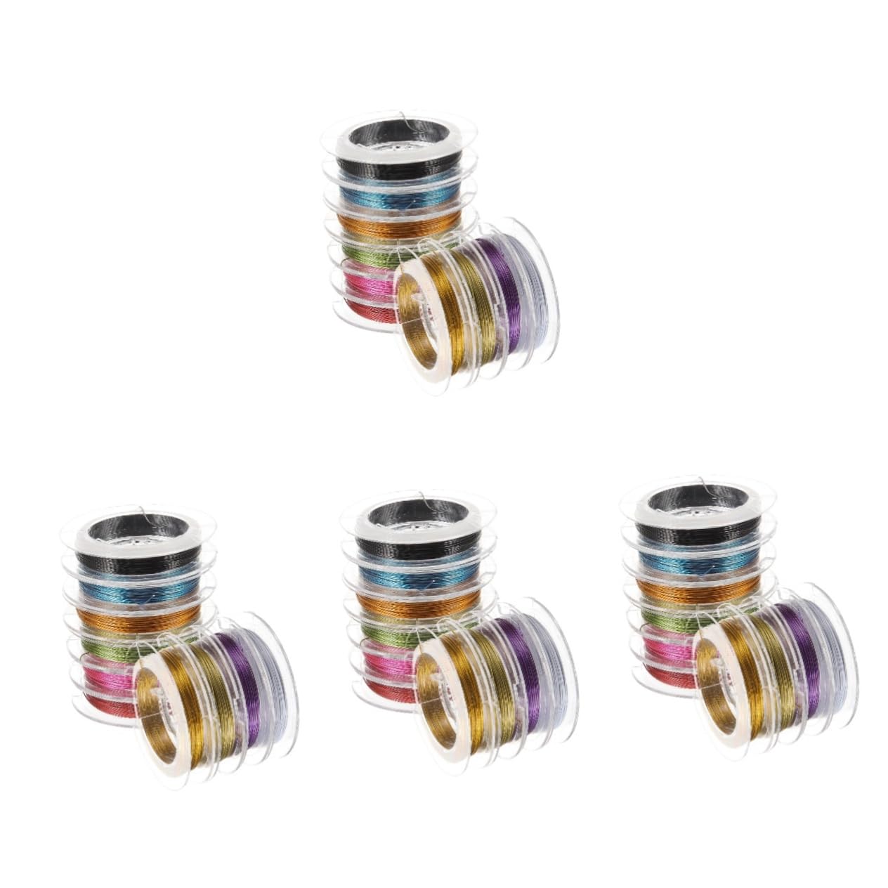 4 Set Filo di acciaio per perline filo di rame per copricapo di gioielli fatti a mano filo per scultura pieghevole filo di perline resistente all'usura kit hair charms hair jewelry
