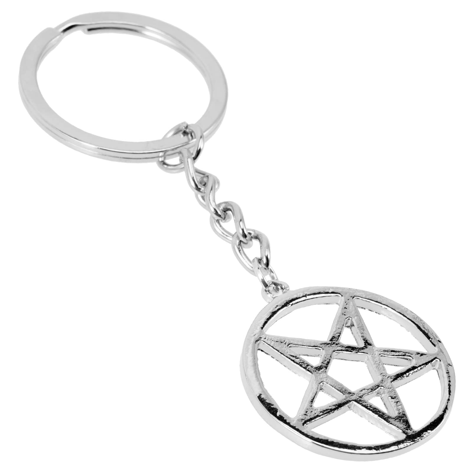 Didiseaon Car Accessories Accessories Pentagram Small Wiccan Pentacle  Pendant Keyring Bag Purse Handbag Charm Wicca Pagan Jewelry Witchy Gift