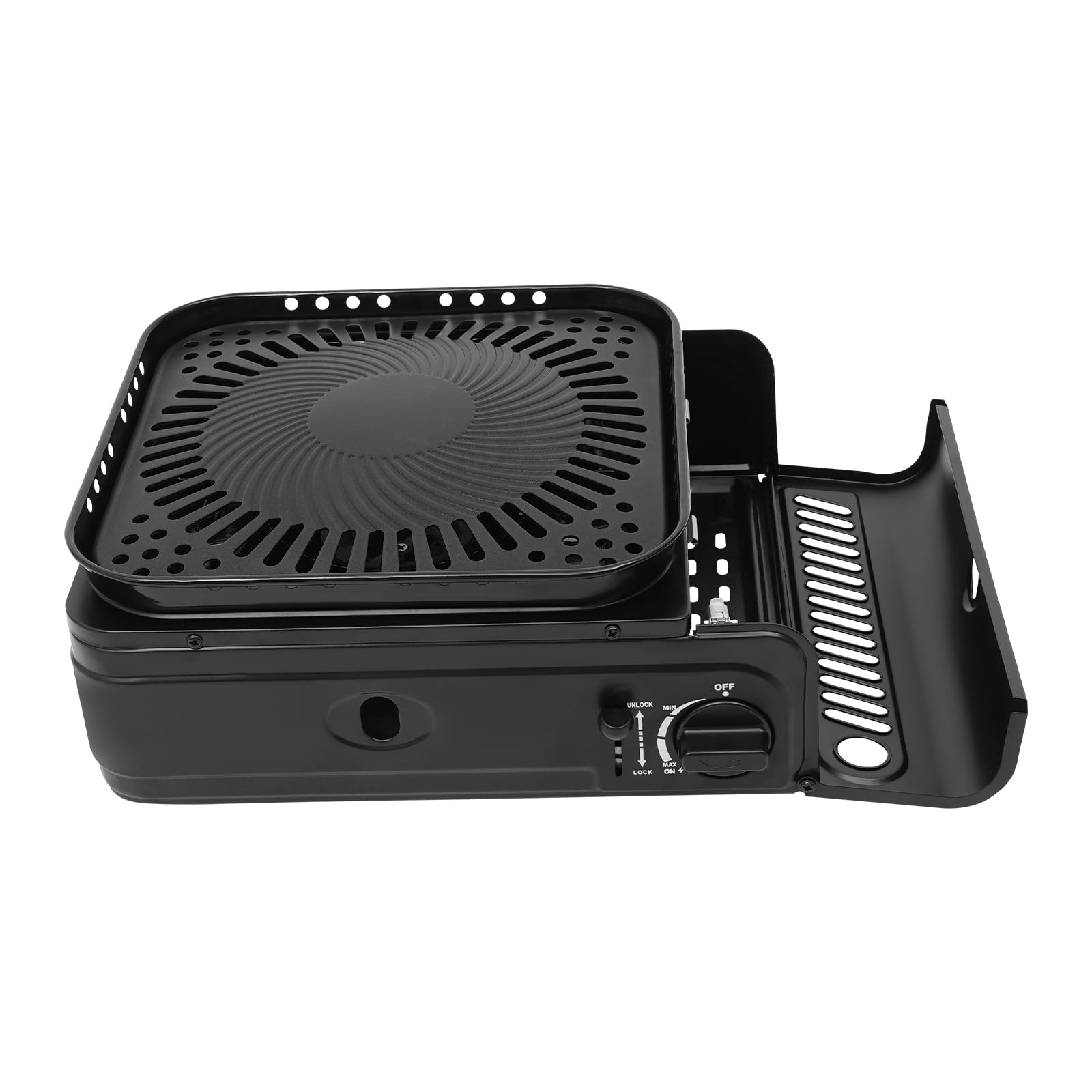 Camping gazowy, kuchenka do wnętrz, przenośny grill, kemping, kuchnia gazowa, grill butan, wymiary 42 x 26 x 11 cm