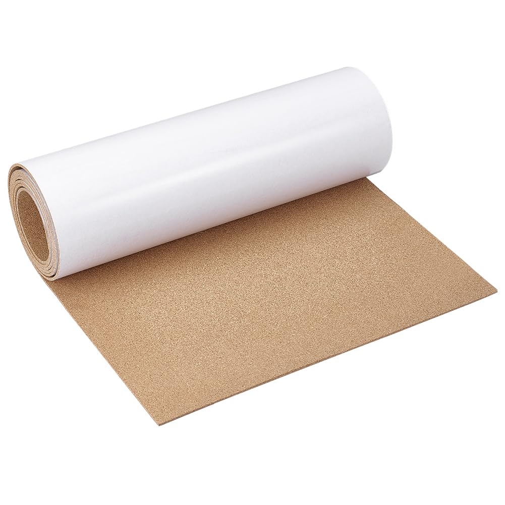 PH PandaHall 2.4m Rouleau de Liege Adhesif, Feuille de Liege Autocollant | 3mm Rouleau de Lieges Mural Adhesif pour Mur pour Maison le Bureau L'École les Panneaux D'Affichage Décoratifs