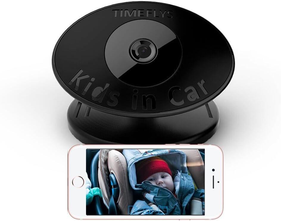 TimeFlys Car Monitor i500X Electronic Baby Mirror for Kids in Car Monitoring Photo and Video Recording Safe Driving Night Vision