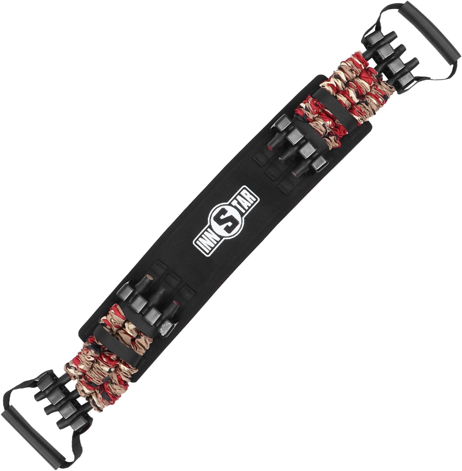 Bench Press Chest Expander Elastic Resistance Band 36kg Fire Camouflage Strength Training Pull Rope for Muscle Building and Fitness