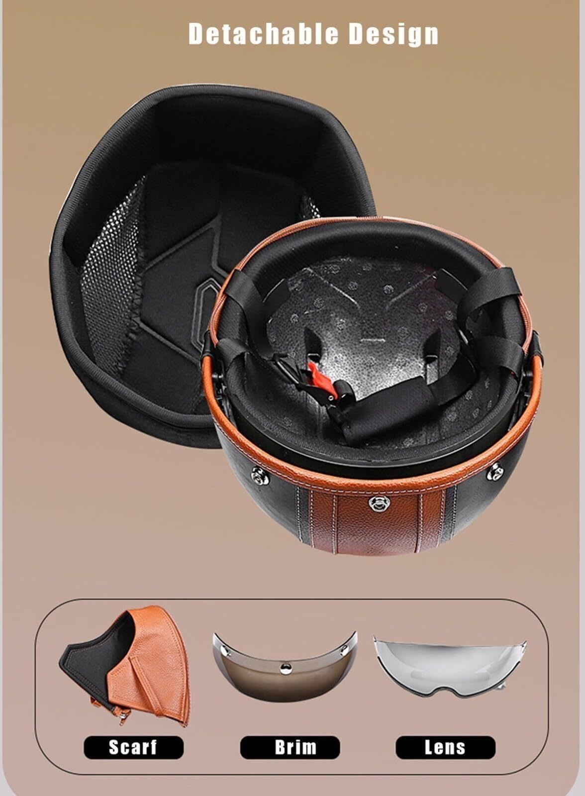 Kask Motocyklowy Otwarty Heritage Retro