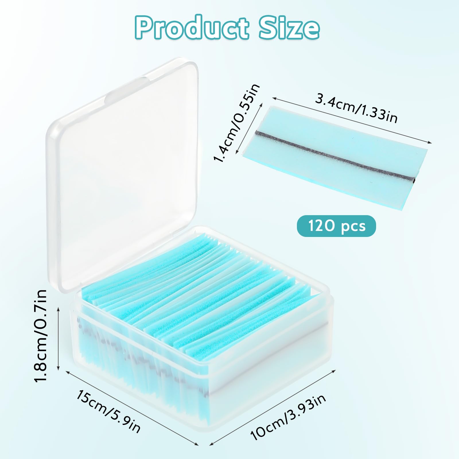 120PCS Self Adhesive Eyelashes Tape, Strong-Hold False Lashes Adhesive Strips Reusable Lash Glue Strip Lash Glue Liner for Fluffy Mink False Lashes Natural Look Long Lasting Lash Buddy