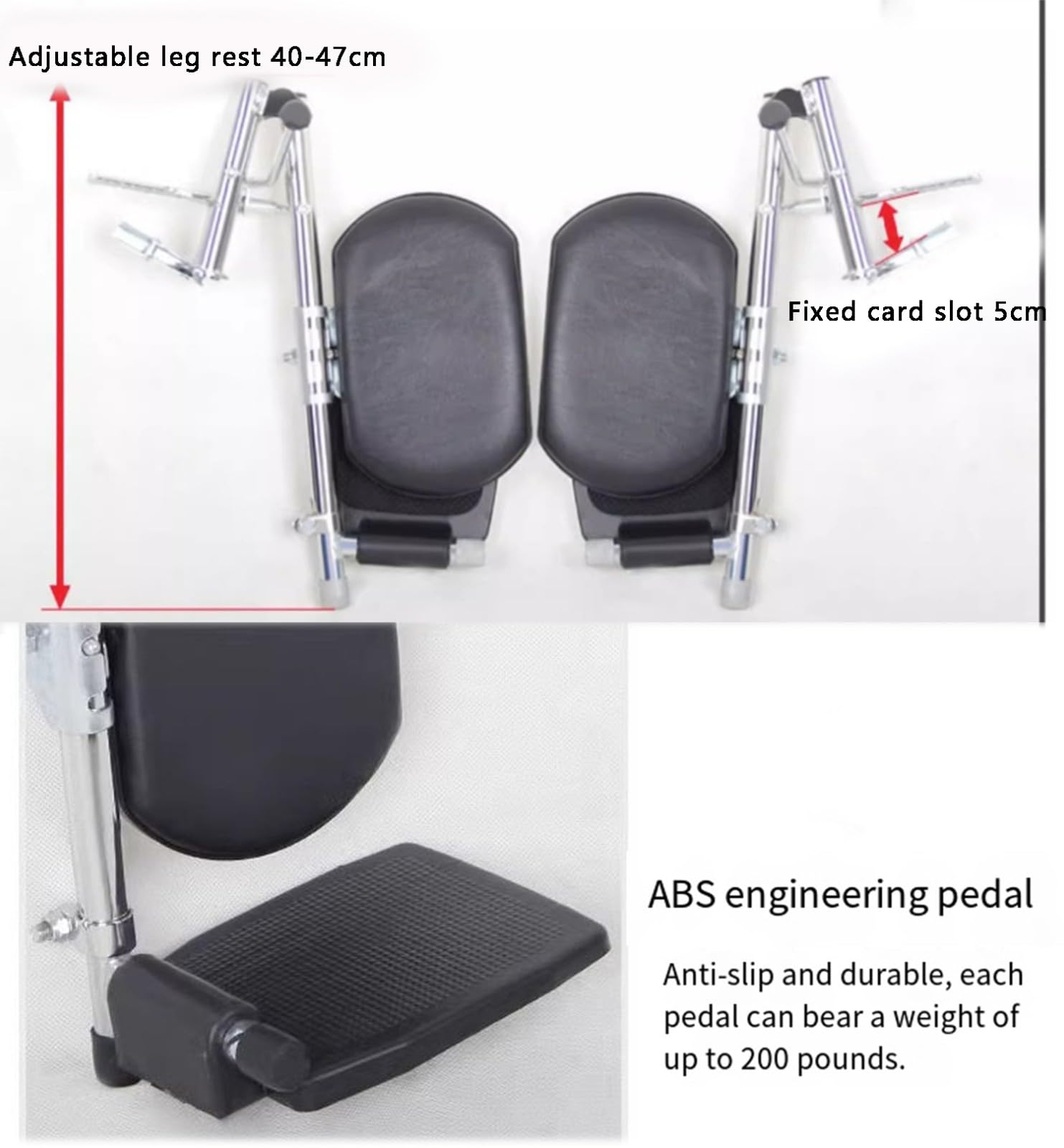 BLUEZY Reposapiés Elevadores con Soportes Acolchados para Pantorrillas para Silla De Ruedas, Ayuda para Levantar Sillas para Ancianos Adapta A La Mayoría De Sillas De Ruedas Y Sillas Left