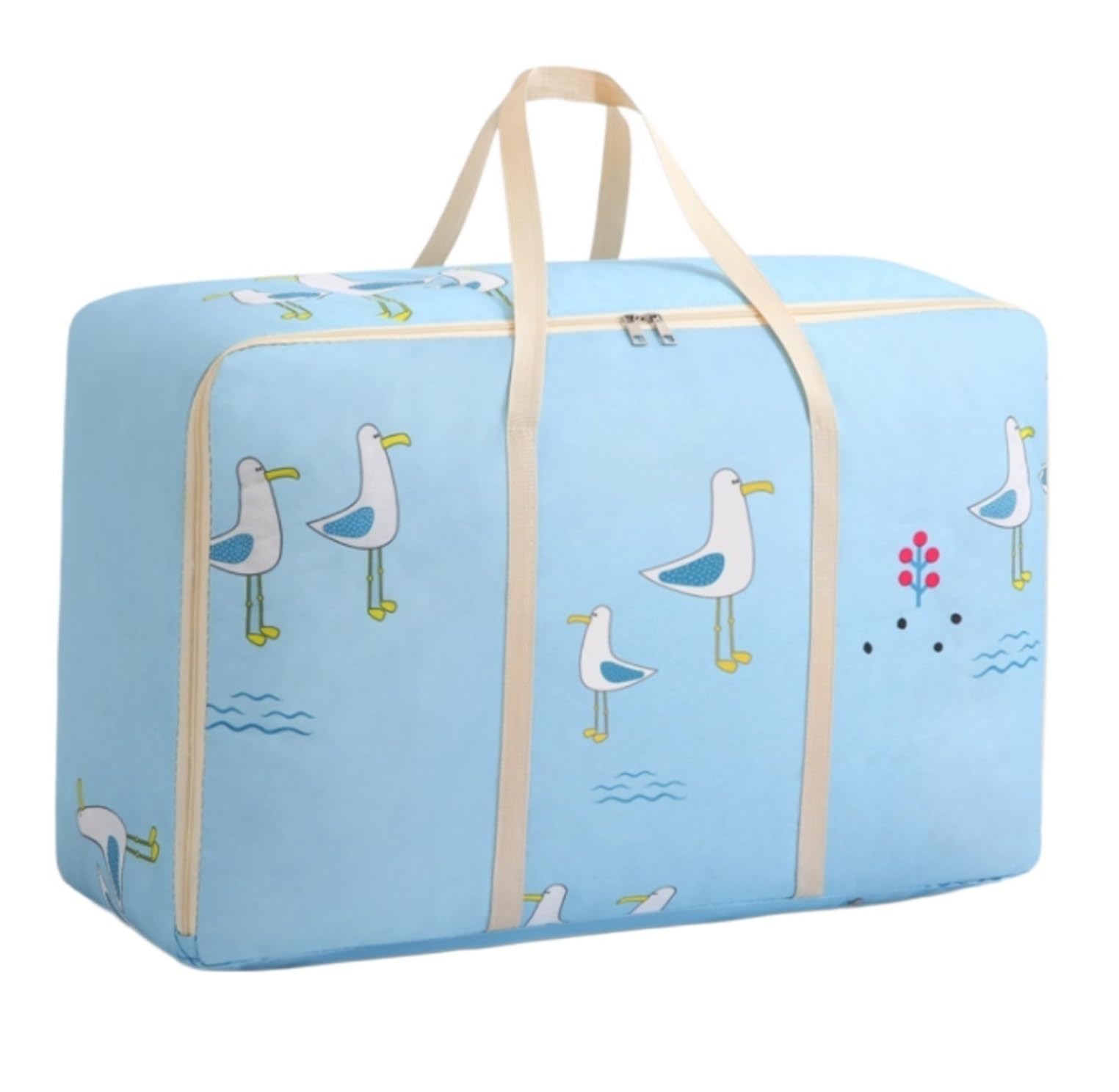 Bolsas Almacenaje Ropa Bolsa De Almacenamiento con Asa Espesor Plegable Bolsa De Almacenamiento Organizador Cubo De Almacenamiento Organizador Armario para Edredones(D,56 * 37 * 24cm)