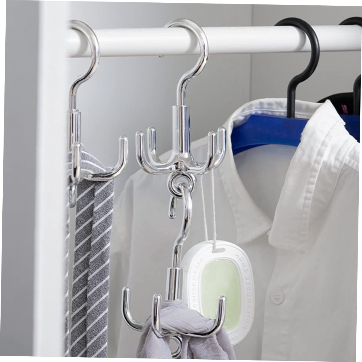 PRETYZOOM 5pcs Belt Hanger Rotating Coat Hook Claw Organizer for Closet Storage Versatile Hanging for Belts Handbags and Scarves Stylish Home Accessory