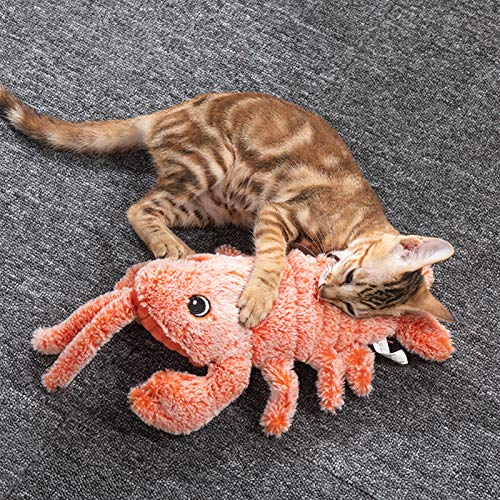 Brinquedos para animais,Funien Lagosta Cat Toy Camarão Cat Toy Simulação de brinquedo interativo de