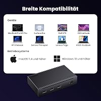 UGREEN Revodok Max 208 Thunderbolt 4 Dokkoló - 40Gbps, 3 TB4 Port, Dual 4K@60Hz/8K Kijelző, 85W Töltés, Gigabit Ethernet, Mac Mini M4 Pro Ko 8