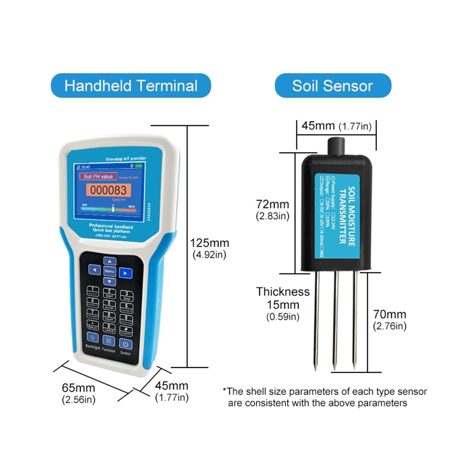 Medidor De Humedad Sensor de conductividad de la humedad de la temperatura del suelo de la agricultura, probador de suelo del transmisor de prueba rápida 3 en 1 del suelo de mano