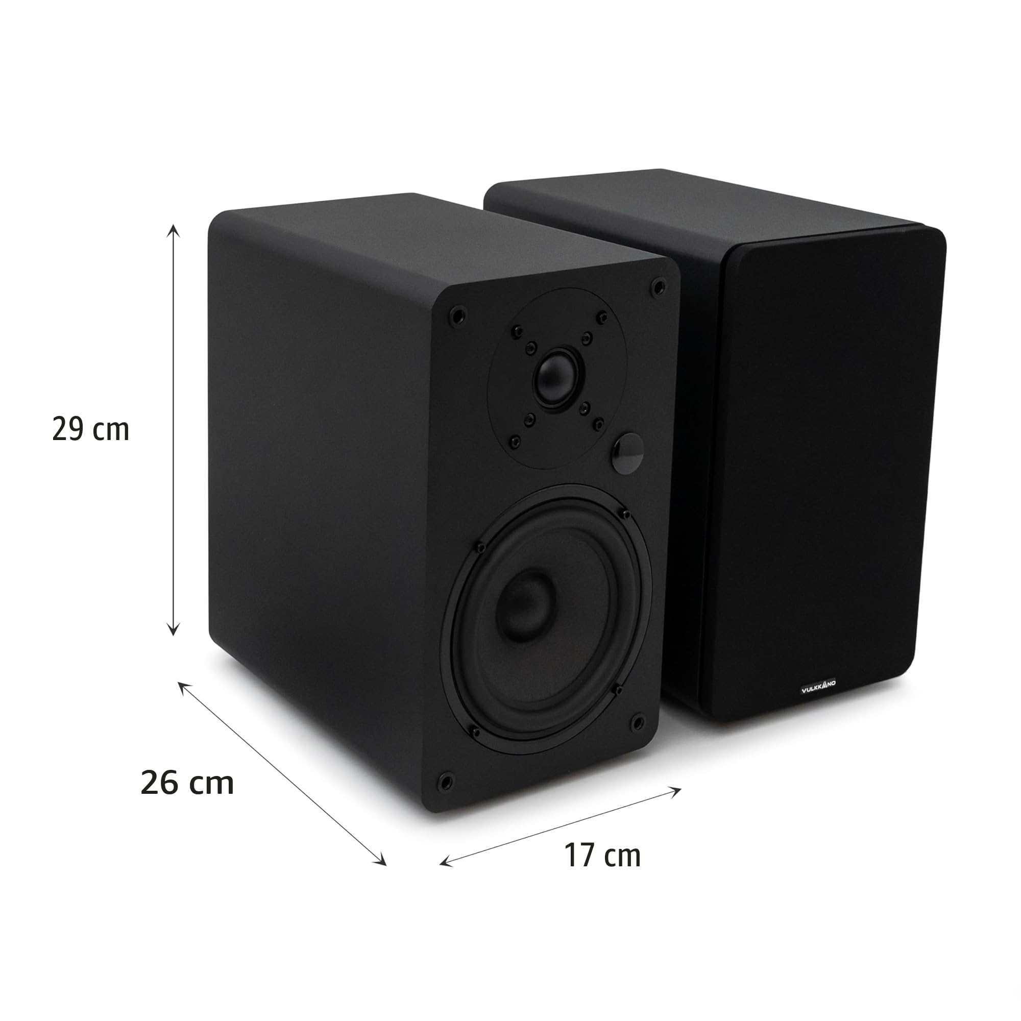VULKKANO A5 ARC Cassa Amplificata Woofer 5,25" Bluetooth 5.0 HDMI ARC Nero