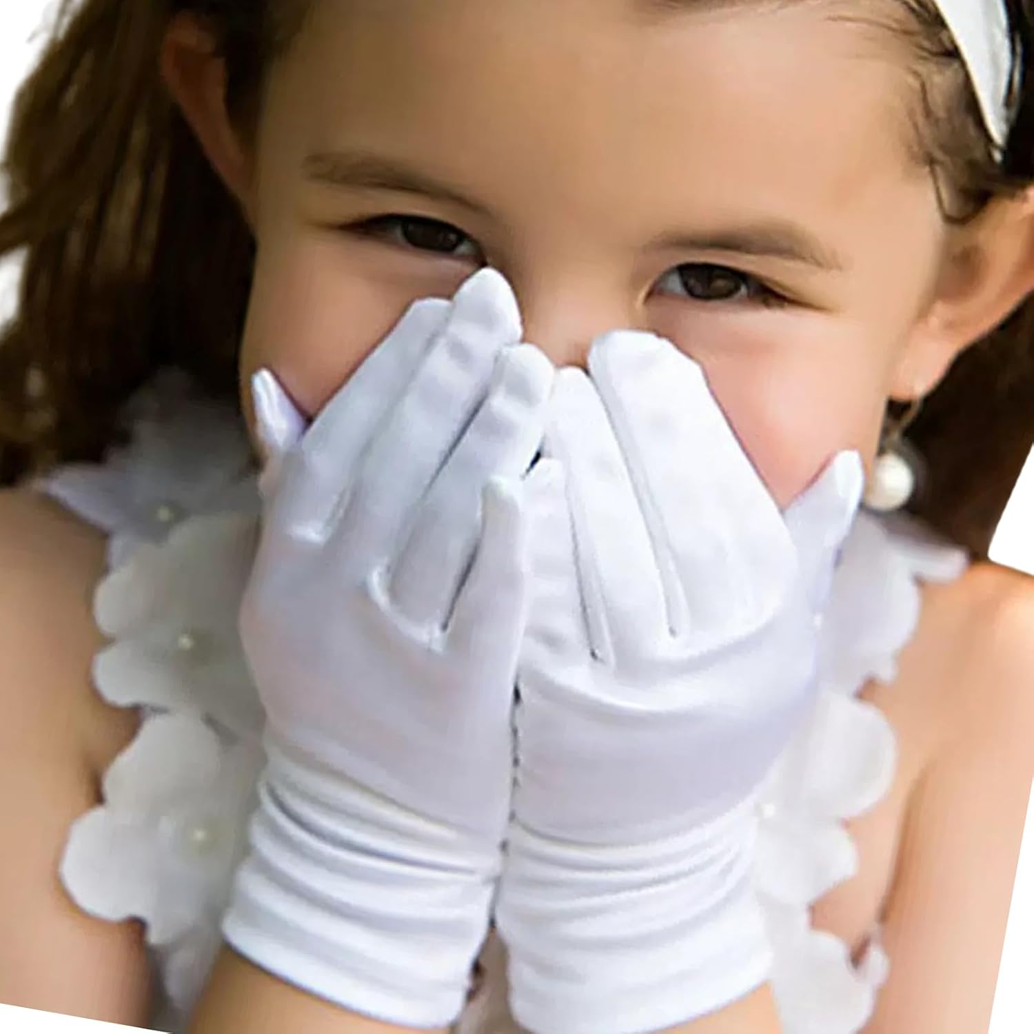 Princess White Gloves for Little Girls Great for Birthday Parties PhotoShoots and Dance Recitals Dressingup