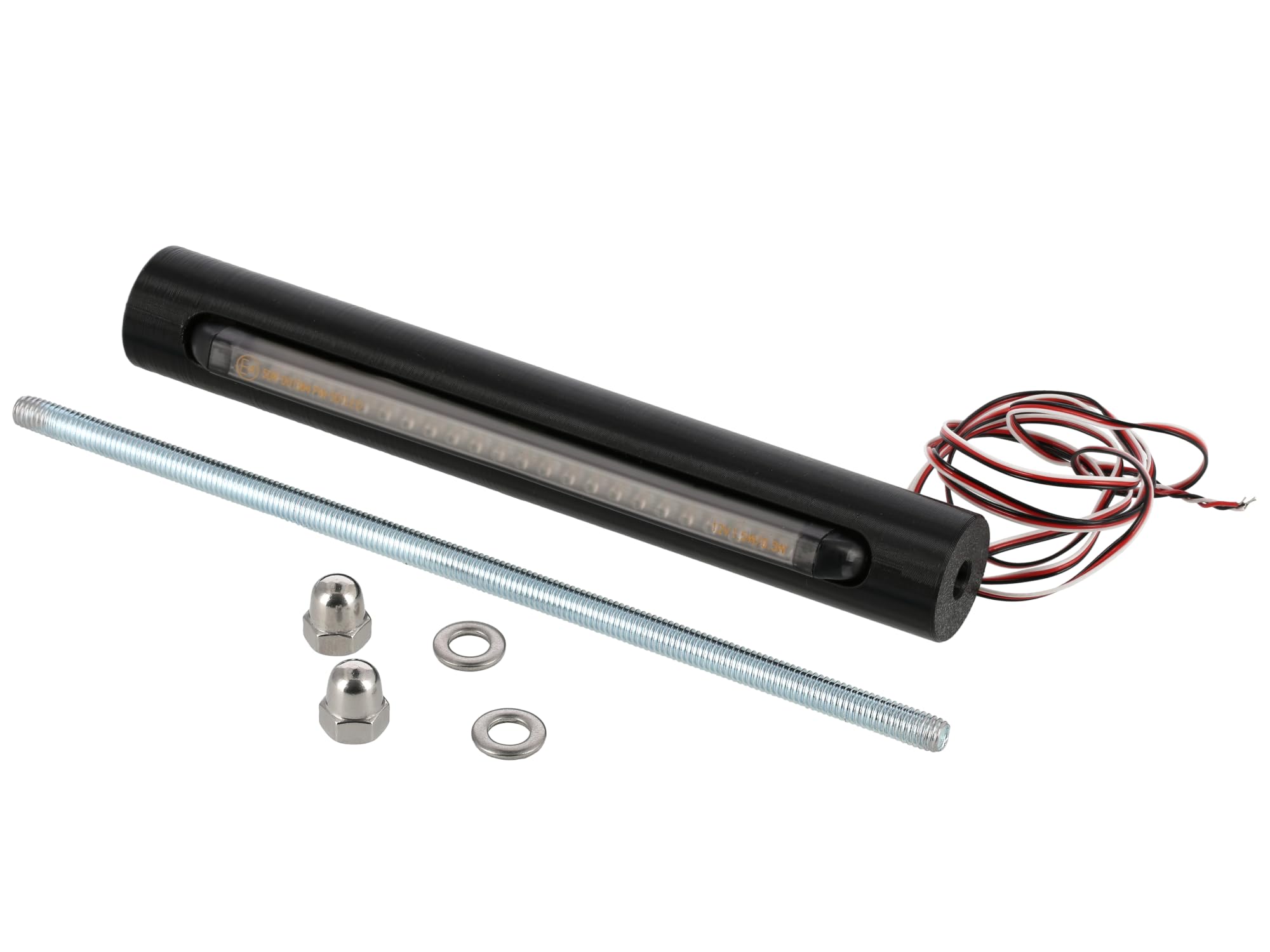 Aufbockgriff mit Rück- und Bremslichtkombination LED Schwarz getönt - für S