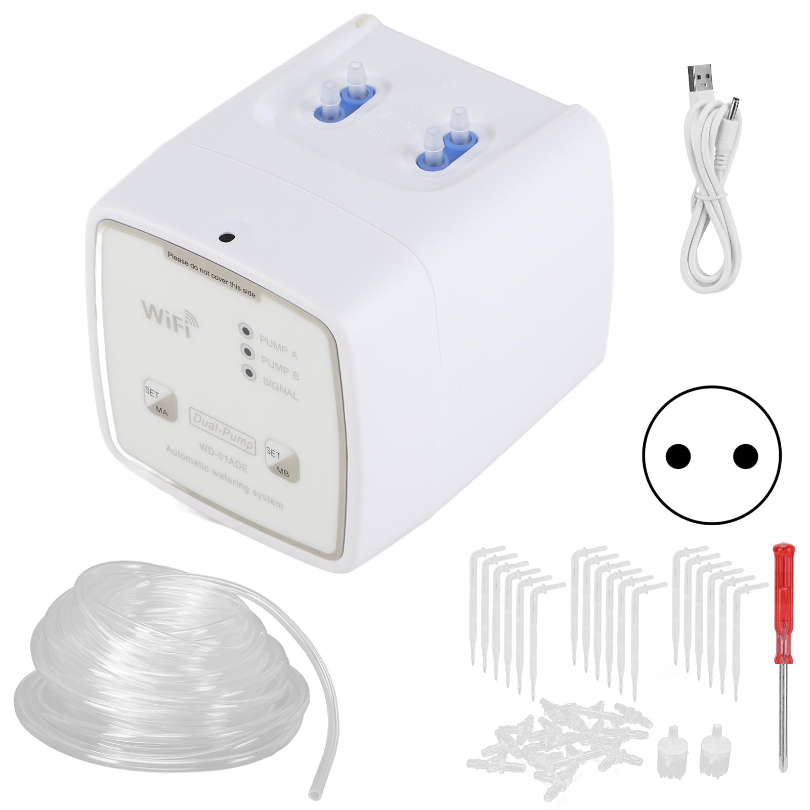 bewässerungs-timer wifi-bewässerungs-timer Bewässerungs-Timer 100-240 V WiFi Intelligente Gartenbewässerungs-Timer-Doppelpumpe, unabhängig mit Aus-Speicher-Funktion Arbeiten(WiFi Doppelpumpe Becken-2)