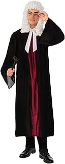 Bristol Novelty Adults Black Judge's Gown with Neck Tie Costume, Standard (1 Pc.) - Elegant Design, Perfect for Court-Themed Parties, Legal Events, World Book Day, Cosplay & More