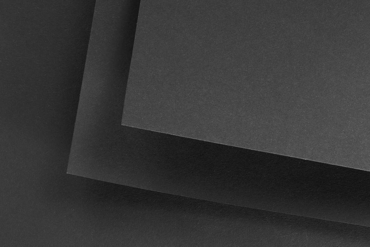 Honsell Fabriano 19100390 Black Pad Deep Black Paper with Matt Uncoated Surface 300 g/m² DIN A4 20 Sheets Ideal for Pastels Crayons and Markers - Image 2