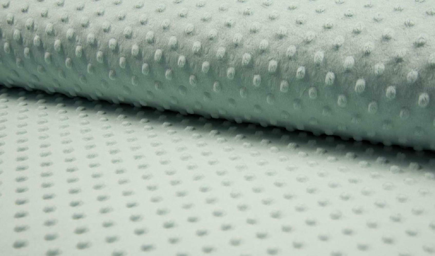 Crs Fur Fabrics Green Luxury Supersoft Dimple Cuddle Soft Fleece Fabric Material - Dusty Mint, 1Mtr 150Cmx100cm