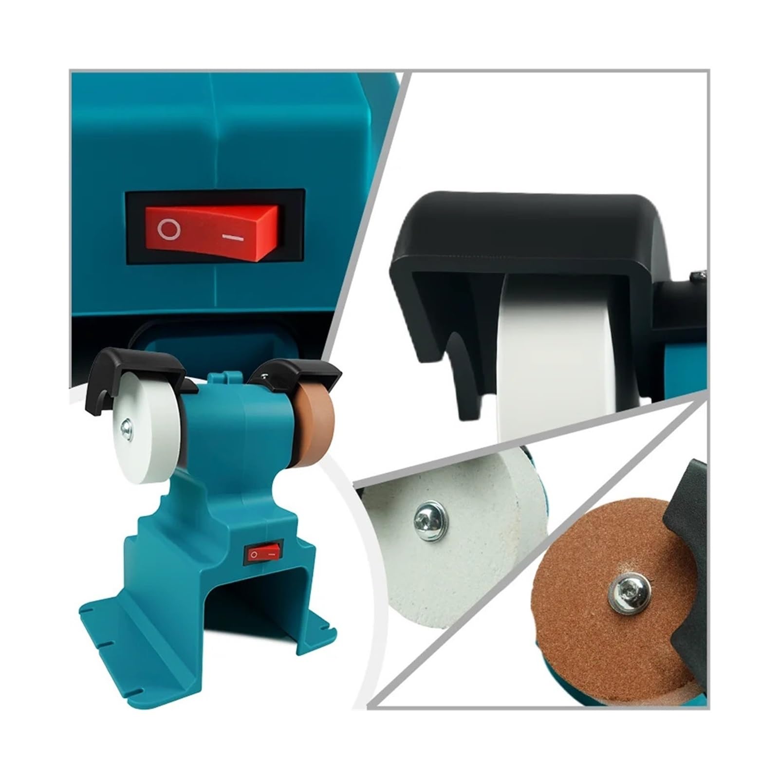 Amoladora de Banco eléctrica inalámbrica de 200 W, Amoladora Doble, Cuchillo de Piedra para pulir y afilar