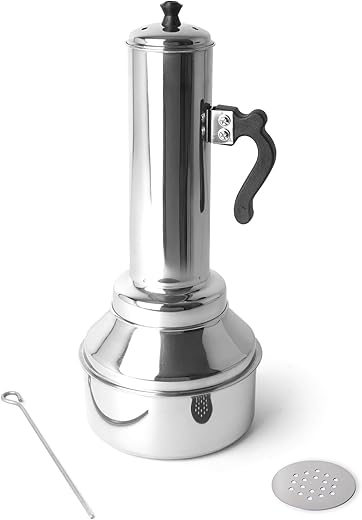 The Indus Valley Stainless Steel Puttu Maker with Bakelite Handle |33.5cm, 0.40kg Gas & Induction Friendly |100% Toxin-Free, Naturally Non-Stick, Long Lasting