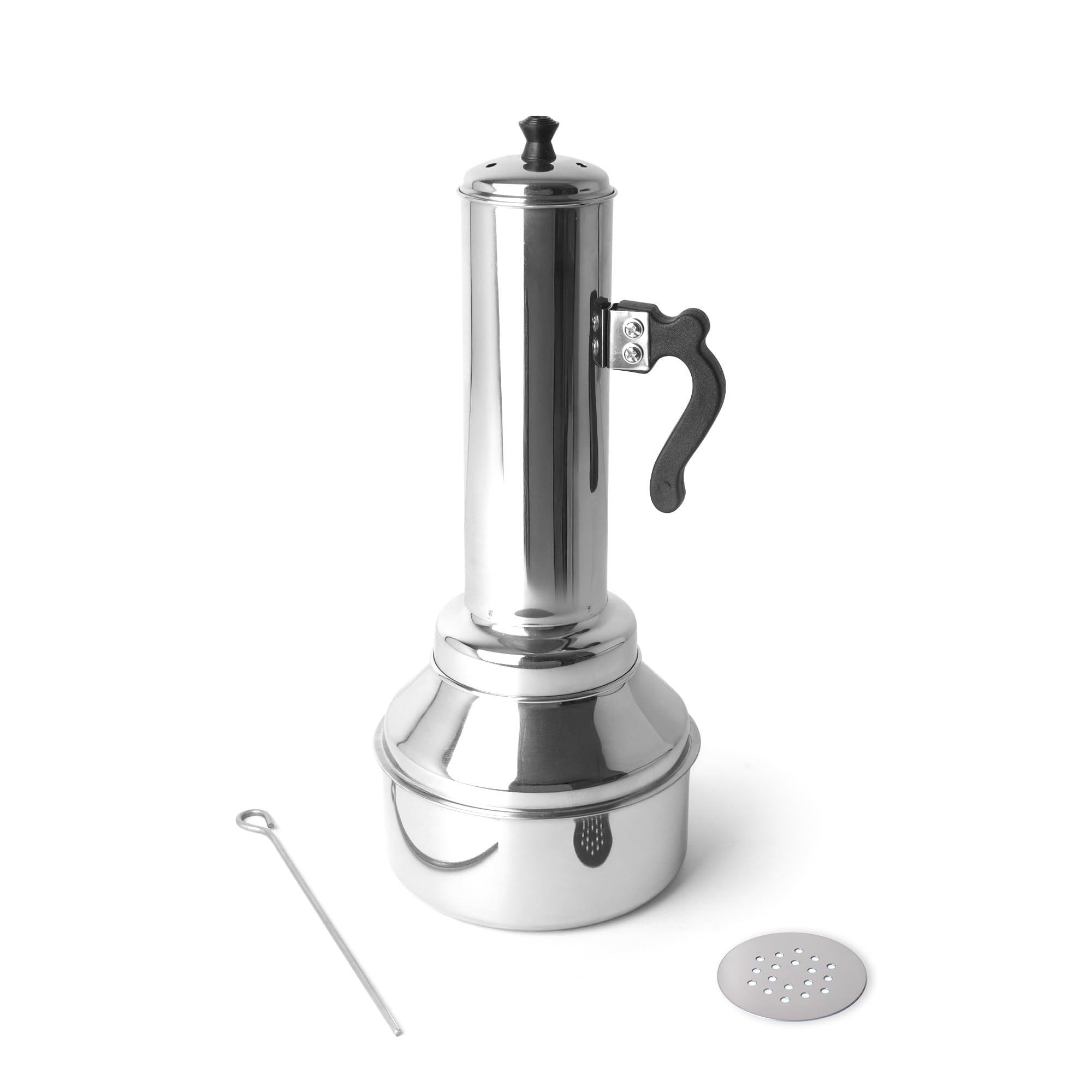 The Indus Valley Stainless Steel Puttu Maker with Bakelite Handle |33.5cm, 0.40kg Gas & Induction Friendly |100% Toxin-Free, Naturally Non-Stick, Long Lasting