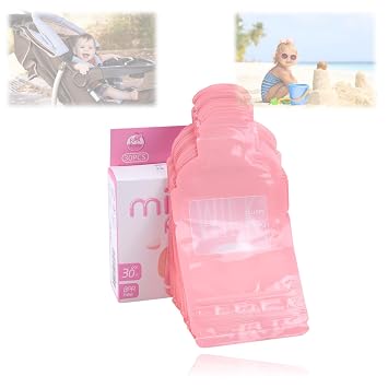 30pcs Pink Milk Powder Storage Bag, Disposable Milk Powder Bags Portable Milk Powder Storage Bag for Day Care and Family Trip