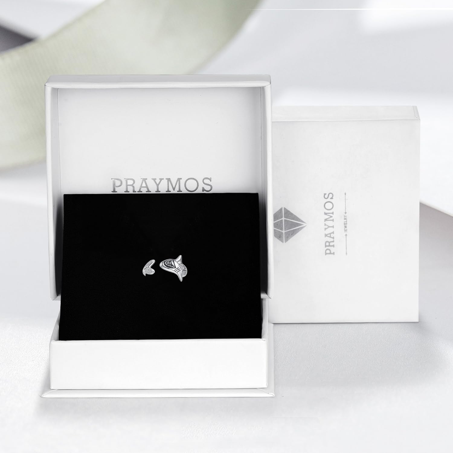 PRAYMOS Schlangenring 925 Sterlingsilber Einstellbarer Rings Bohemia Schlangen Ring Stapelbare Band Punk für Frauen Damen Herren Männer Unisex Schmuck