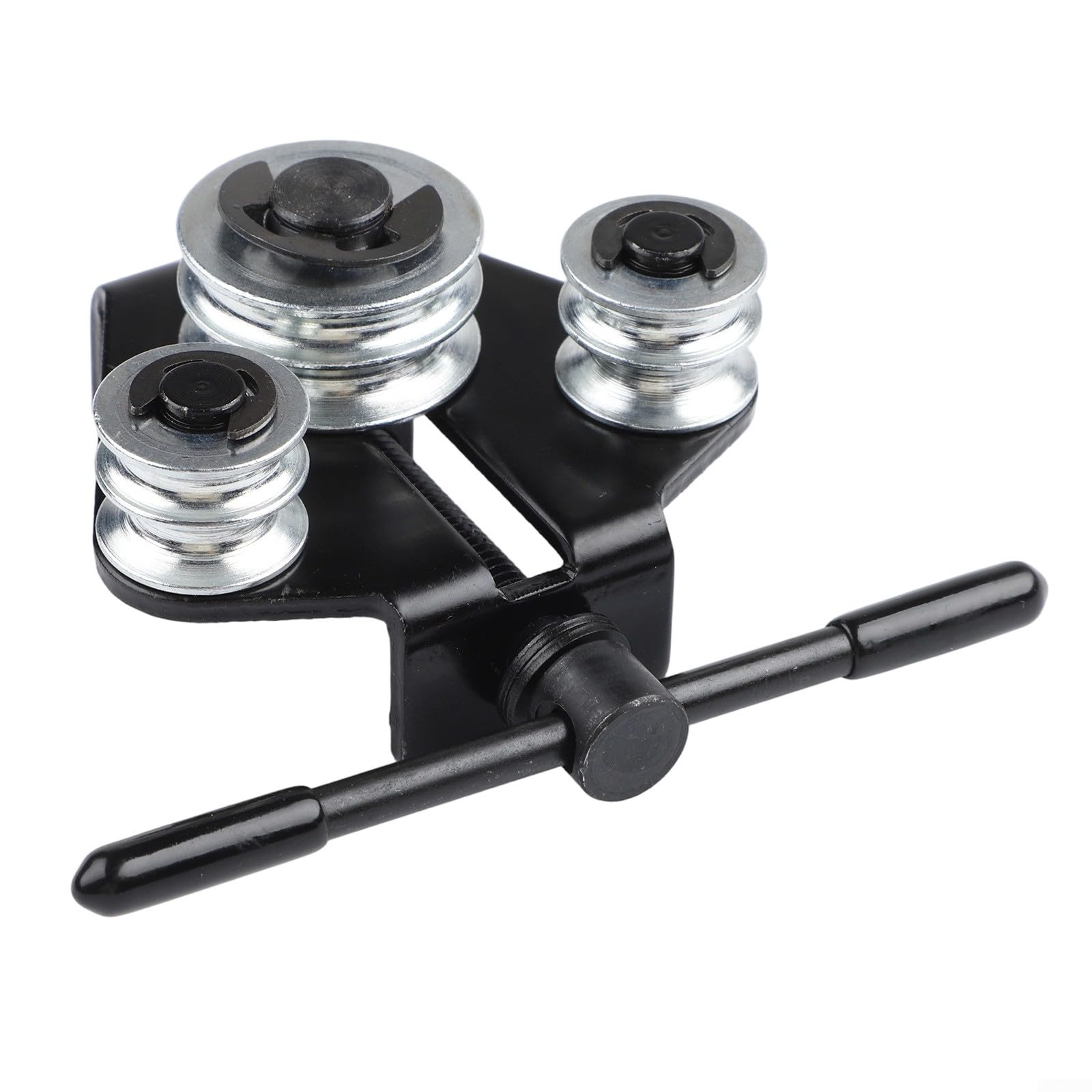 Doblador de Tubos Manual de Alta Resistencia con Mango ergonómico y Ranuras Antideslizantes para Crear Curvas precisas en tuberías de Freno y de Cobre. Color Negro.
